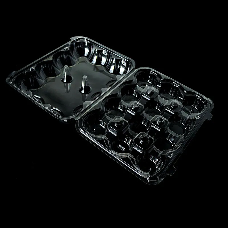 Take away High transparency clear hinged 12pack cupcake container