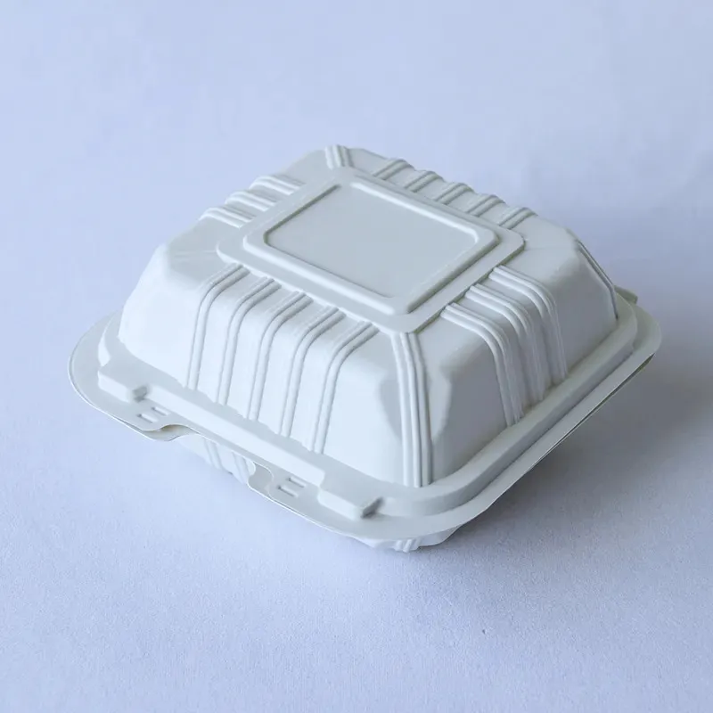 Biodegradable Disposable Compostable Takeaway Lunch Box Take Out Greaseproof Packing Hamburger Clamshell Food Container