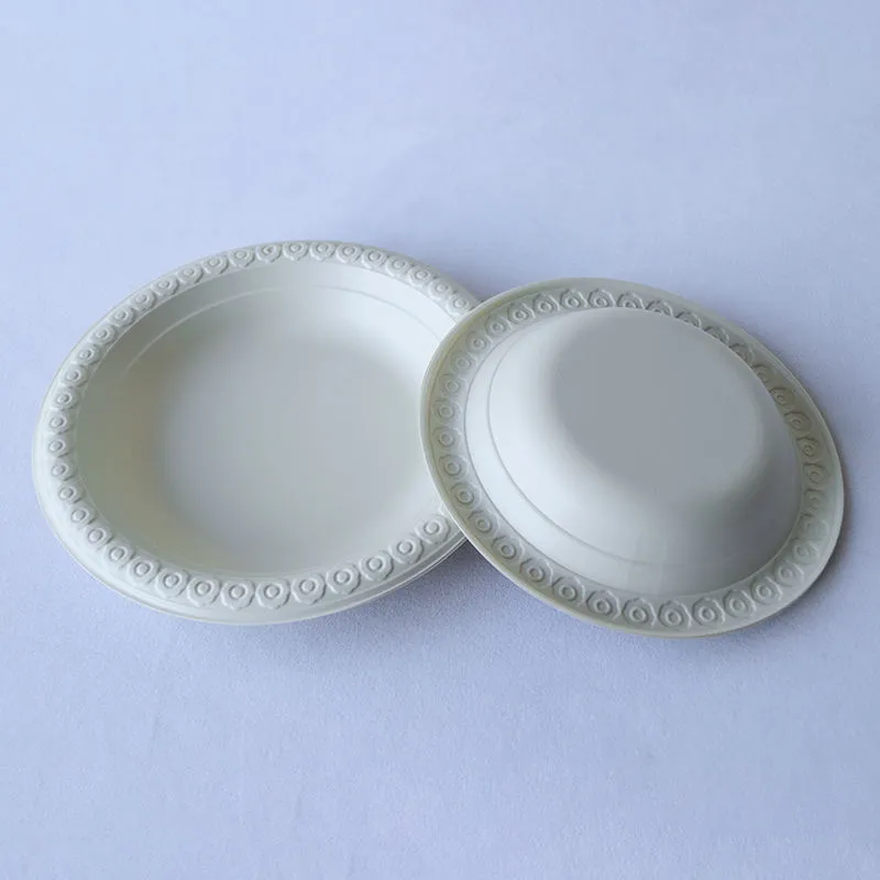 6 7 8 9 10 Inch Disposable Microwaveable Lunch Food Service White Plastic Dessert Plates