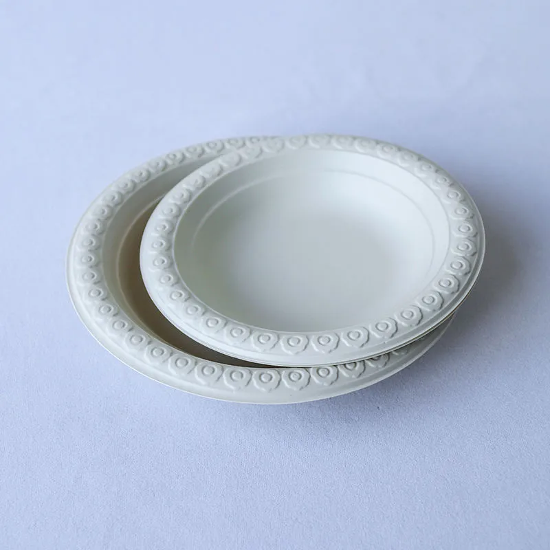 6 7 8 9 10 Inch Disposable Microwaveable Lunch Food Service White Plastic Dessert Plates