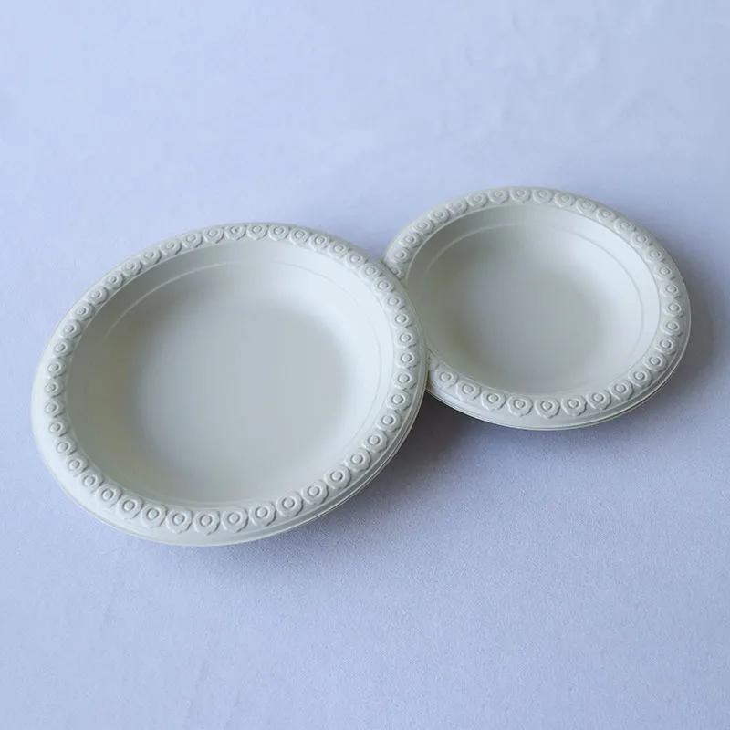 6 7 8 9 10 Inch Disposable Microwaveable Lunch Food Service White Plastic Dessert Plates