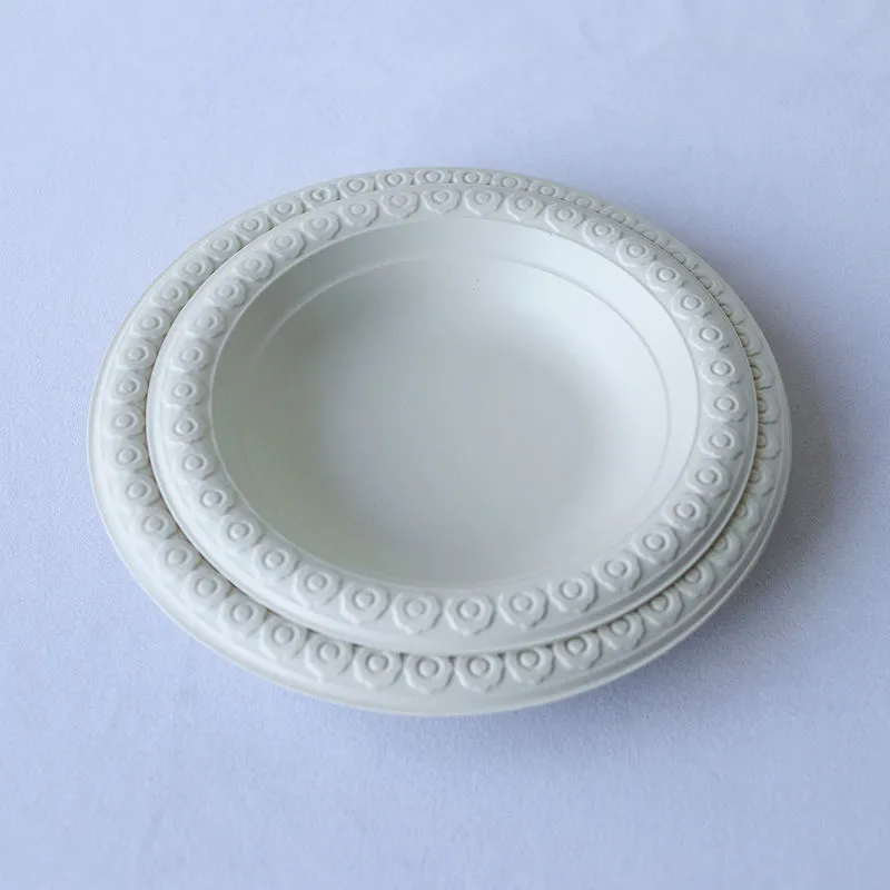 6 7 8 9 10 Inch Disposable Microwaveable Lunch Food Service White Plastic Dessert Plates