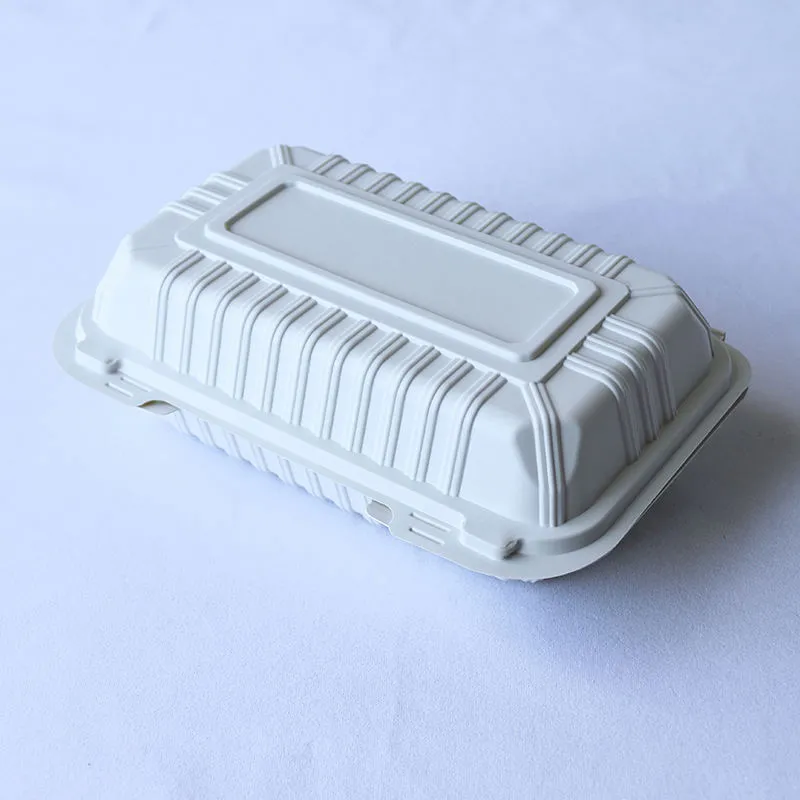 Disposable Sturdy Thermoformed Plastic Box 3 Compartment Large Hinged Lid PP Take Out Food Container