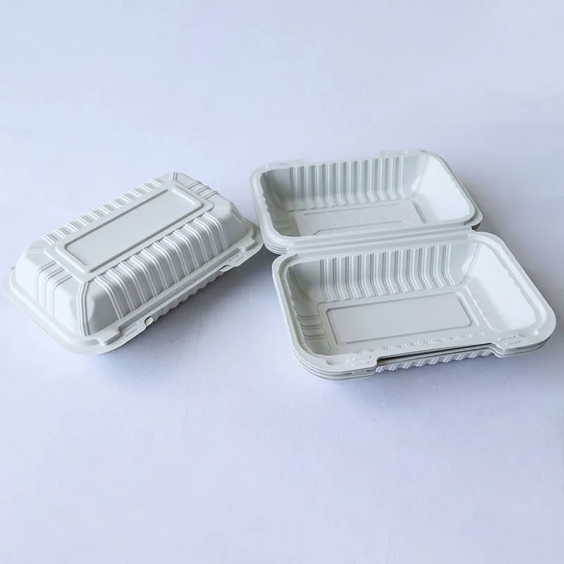 Disposable Sturdy Thermoformed Plastic Box 3 Compartment Large Hinged Lid PP Take Out Food Container