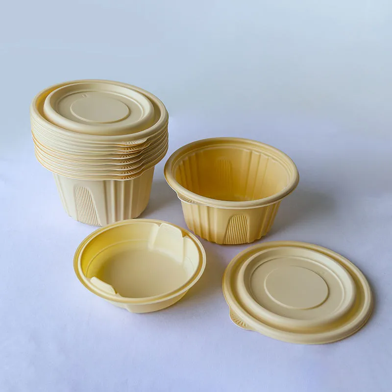 New Design Customized Eco-friendly Microwaveable Biodegradable Soup Bowl with Insert Tray