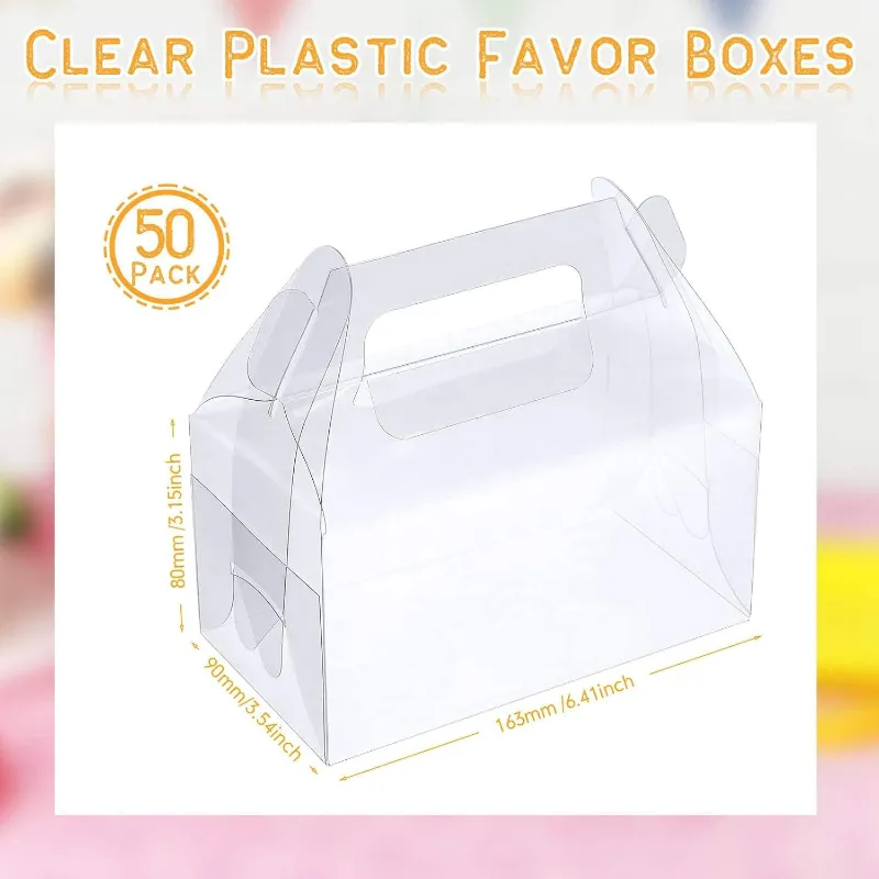 Practical Easy To Carry Personalized Clear Wholesale Reusable Gift Box Packaging