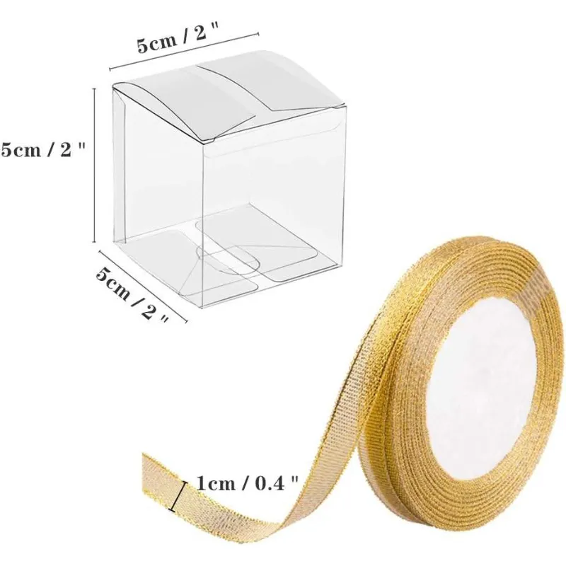 Custom Design Transparent Plastic Display Box Small Candy Cube Biscuit Packaging Box