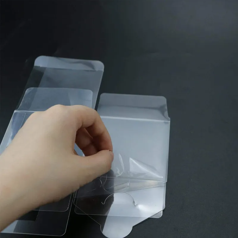 Transparent Plastic Folding Box Different Sizes Square Clear Packaging Gift Boxes