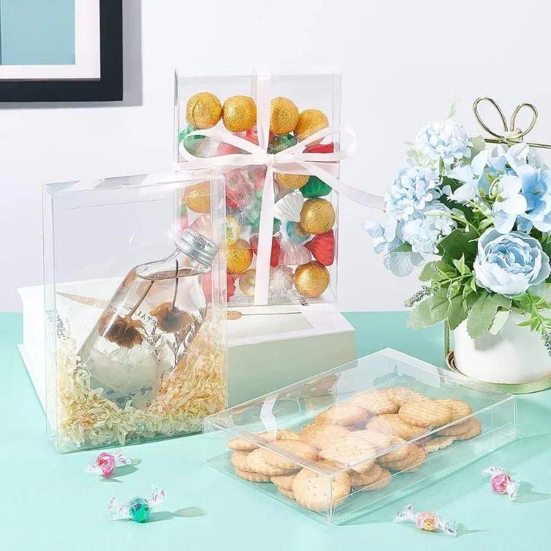 Customizable Moisture-Proof Cookies Candy Plastic Clear Plastic Clear Packaging Boxes