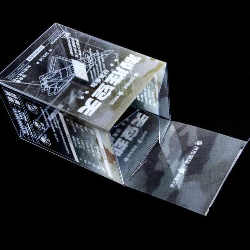 Practical Clear Display Box Square Plastic Folding Toy Gift Packaging Boxes