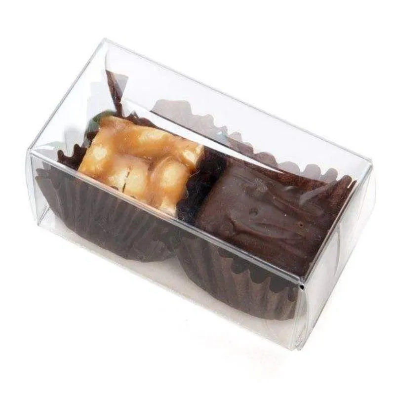 Custom Hard Clear Folding Gift Box Transparent Candy Nested Rectangular Plastic Packaging Box