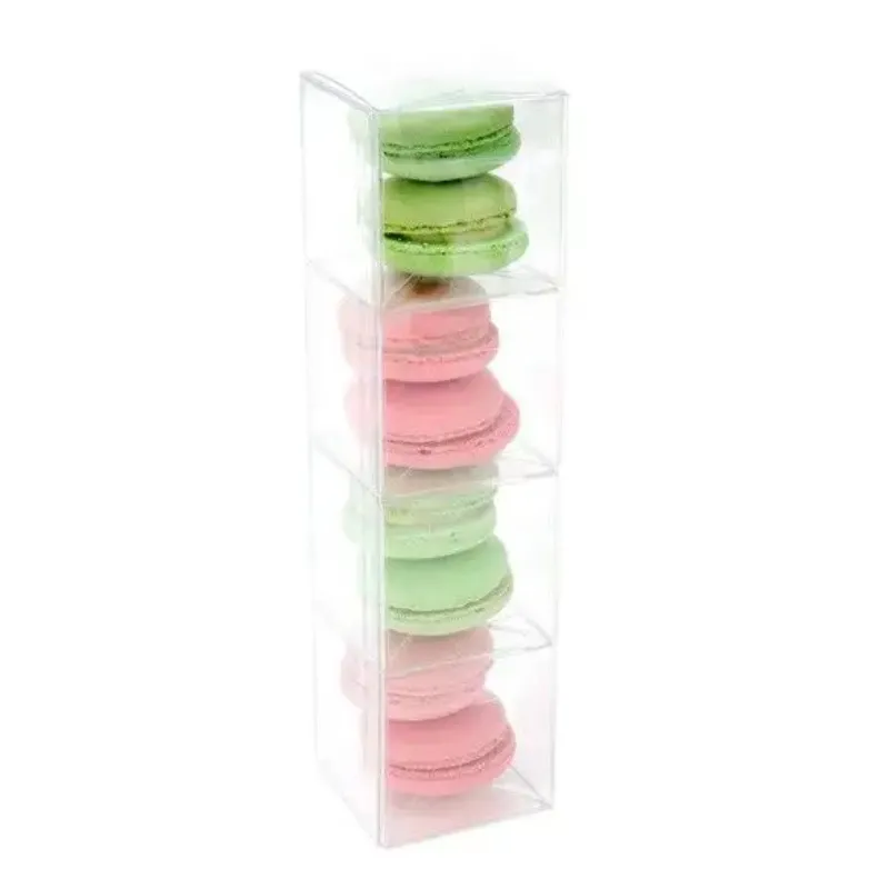 Custom Hard Clear Folding Gift Box Transparent Candy Nested Rectangular Plastic Packaging Box